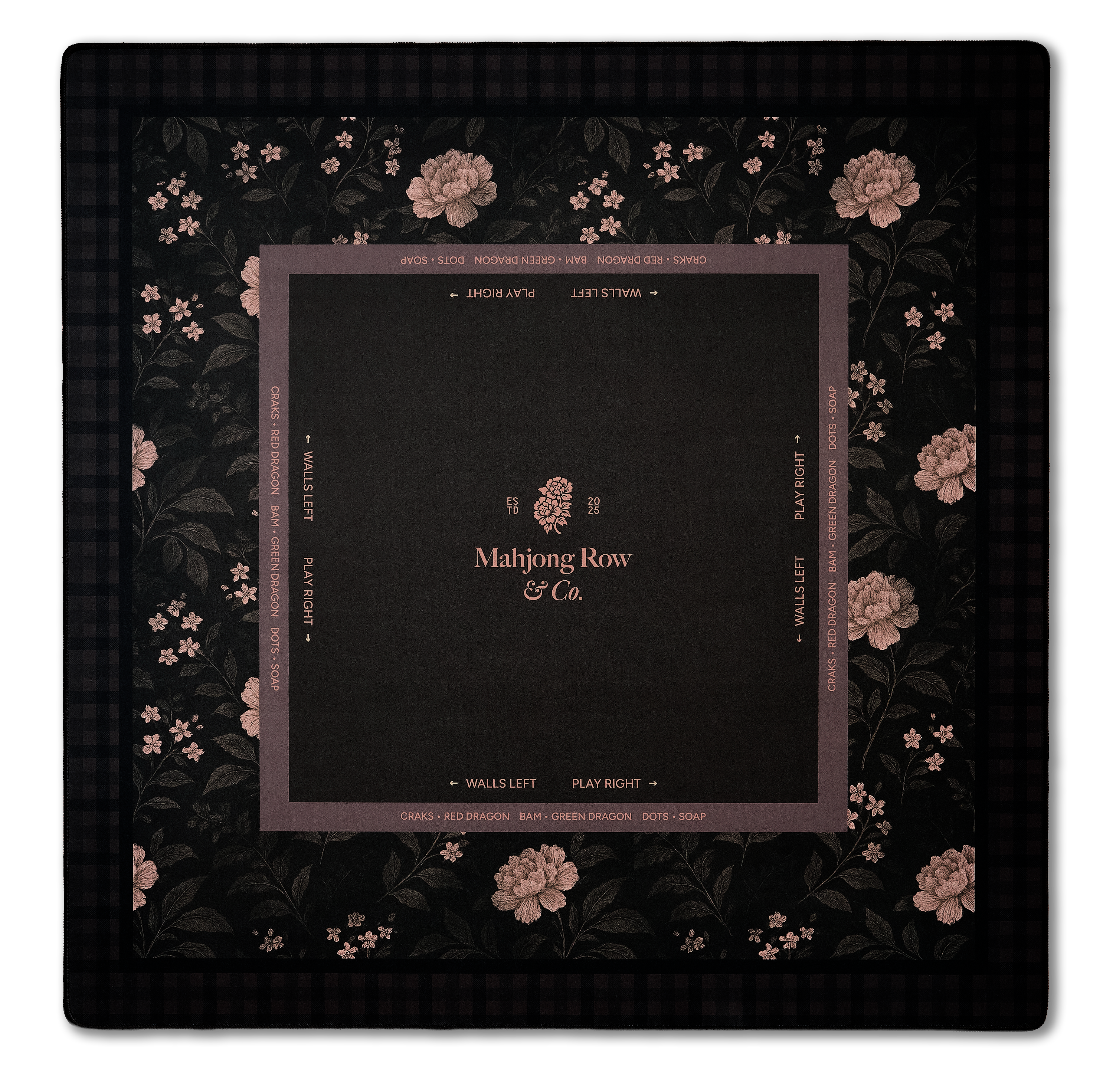 Mocha Bloom – Dark Mahjong Mat