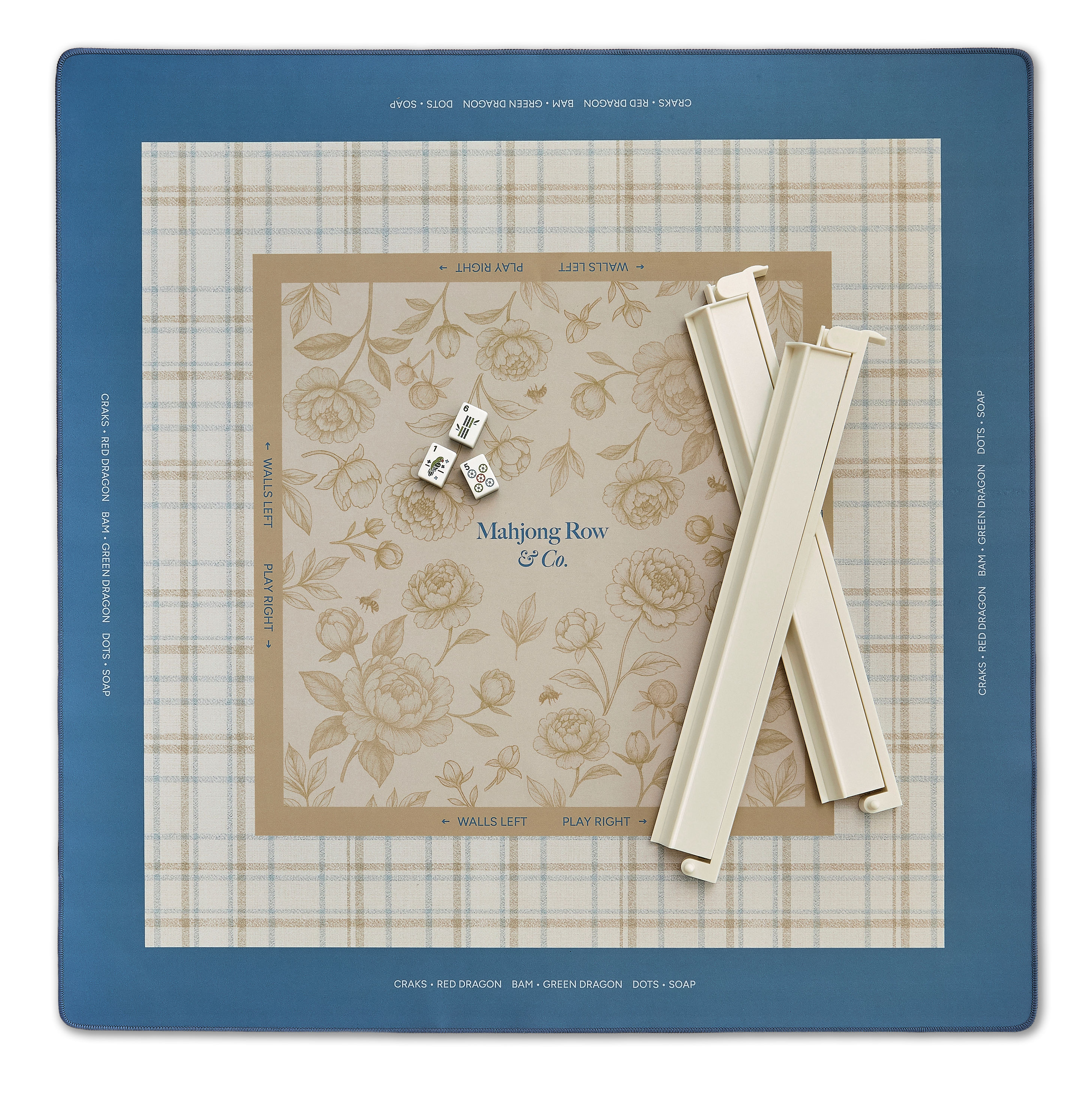 Spring Awakening – Porcelain Blue Mahjong Mat