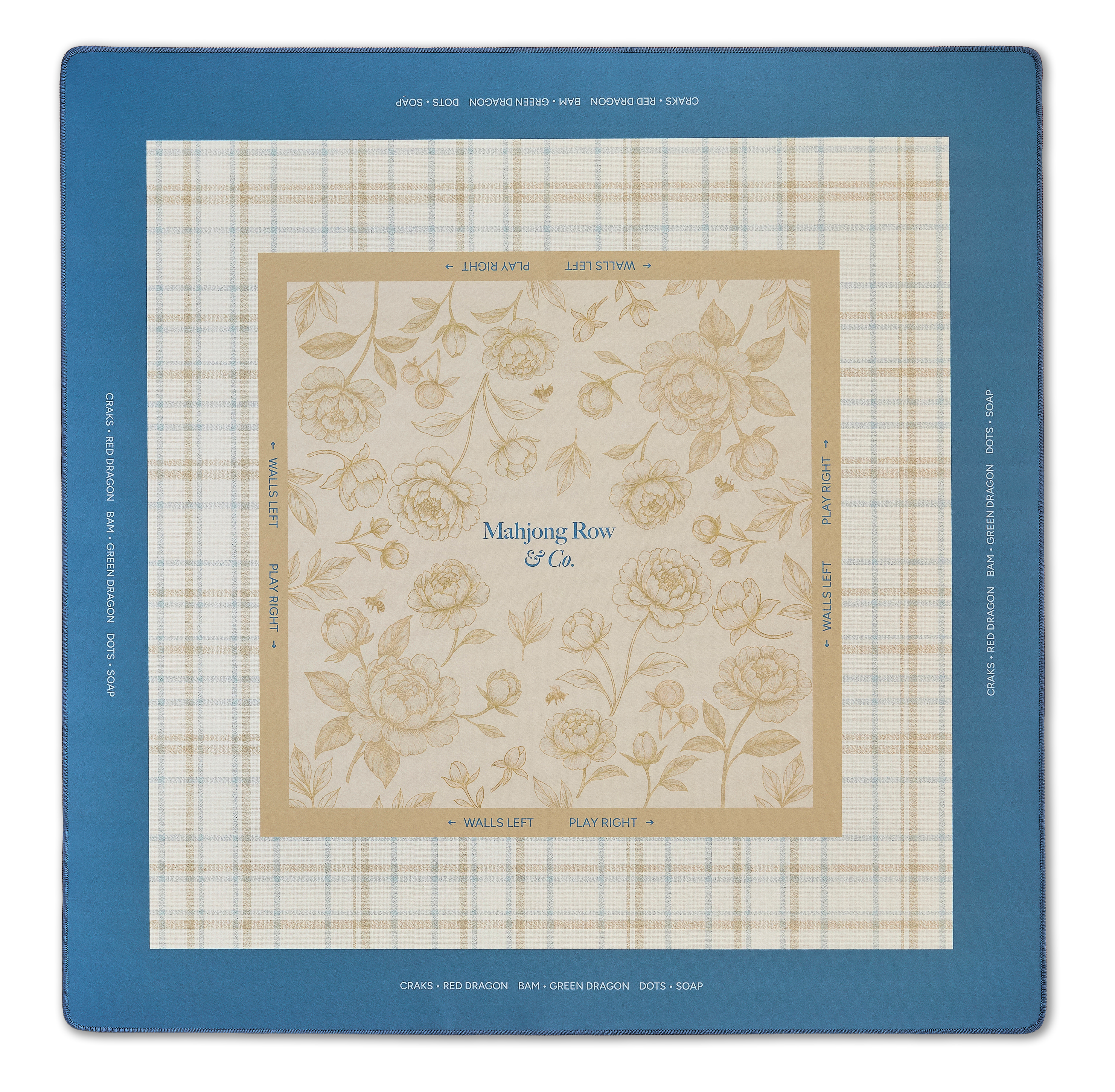 Spring Awakening – Porcelain Blue Mahjong Mat